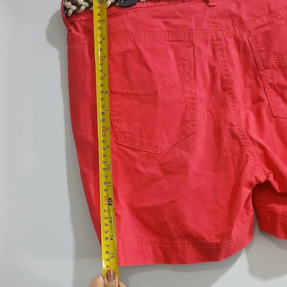 NWT Women's CORAL Shorts with Braided Belt, BANDOLINOS, sz 12P - Picture 2 of 9